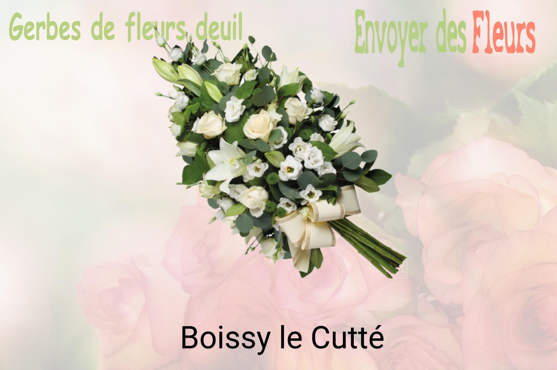 Gerbe de fleurs de deuil livrée à Boissy-le-Cutté